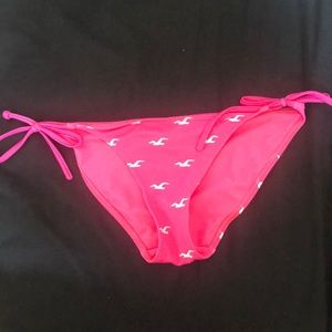 Hollister printed hot pink bikini bottom